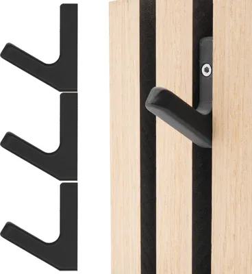 Produktbild von 3x Garderobenhaken Akustikpaneele Kleiderhaken Akustikpanele Haken Universal Halter