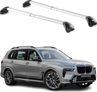 Produktbild von Dachträger Grundtäger für BMW X7 G07 2018-2025 5 tür 100kg Alu Silber 2 tlg ABE
