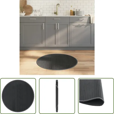 Obrázek produktu pro The Living Store Koberec Round Grey 80 cm Bamboo