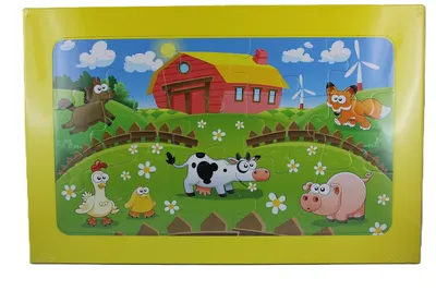 Produktbild von Out of the blue, Rahmenpuzzle, Bauernhof, 15 Teile, ab 3 Jahre, Pappe, 19cm x 29cm