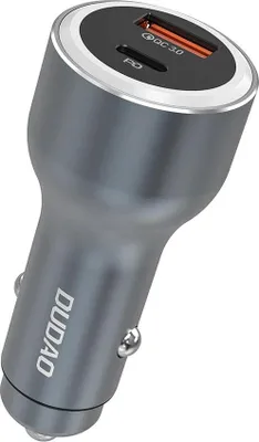 Immagine prodotto di Caricabatteria da auto Dudao R4Ultra 120W Power Delivery Quick Charge Led Usb-A Usb-C - Grigio