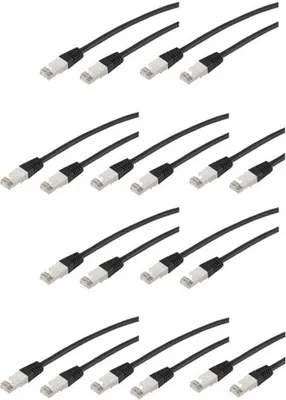 Produktbild von Patchkabel cat 6 S/FTP PIMF HF VE10 schwarz 0,5m