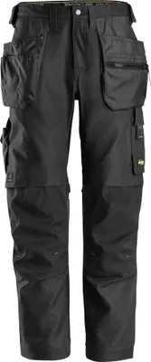 Produktbild von Snickers Workwear AllroundWork Canvas+ Stretch Arbeitshose mit Holstert. 6224 Gr. 56 schwarz