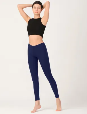 Produktbild von OCERA Basic Damen Leggings Lang aus atmungsaktiver Viskose Dunkelblau Gr.XXL (52/54)