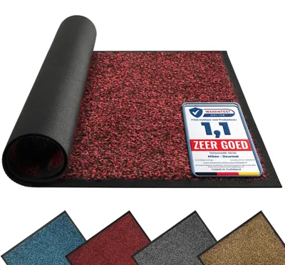 Produktbild von Türmatte rot, saugfähig, waschbar, für Innen und Außen, Schmutzfangmatte