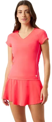 Image de T-shirt Björn Borg, coupe classique à col en V, couleur rose "Diva"