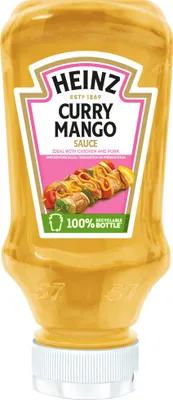 Obrázek produktu pro Heinz Curry Mango, Kari, 220 ml, Celer, Mléko, Hořčicová, 1372 kJ, 331 kcal, 1,5 g