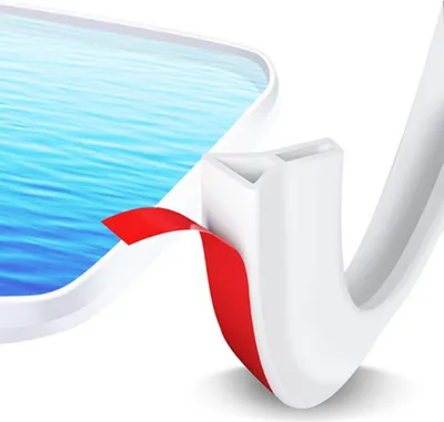 Produktbild von 100cm Wassersperre Selbstklebend Wasserrückhaltestreifen Wasserdamm Wasserstopper Nass- und Trockenabscheidung Duschdichtung Duschwasserbarriere Waschbeckene