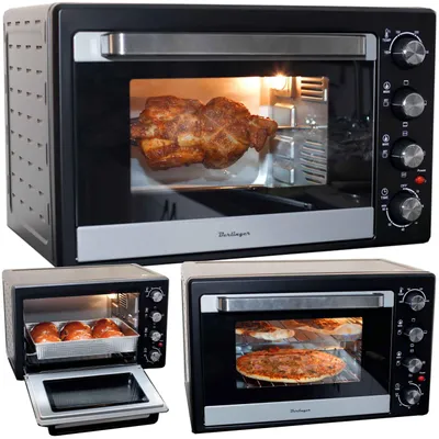Produktbild von Mini Backofen Dörrautomat Für Pilze 48L Berlinger Umluft Drehspiess 2-Fach Vergl