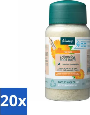 Productafbeelding van Kneipp Voetenbadsalz - Vitaliserend - Citrusgeur - 600 g - Voordeelverpakking - 20 stuks