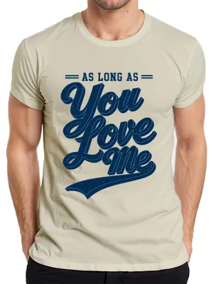 Obrázek produktu pro Tričko s potiskem "As Long As You Love Me", hudba 90. let, boyband, dárek pro fanouška, pánské, velikost M