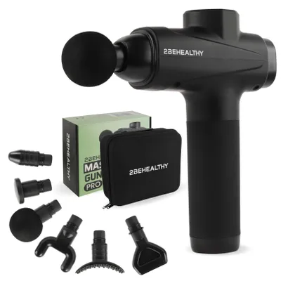 Productafbeelding van 2BEHEALTHY Massage Gun - 30 Snelheden - 6 Opzetstukken - 12 mm