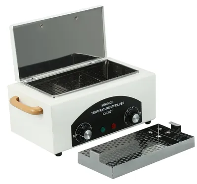 Produktbild von Hochtemperatur-Sterilisator mit abnehmbarem Edelstahlbehälter für Nagel- und Dentalinstrumente