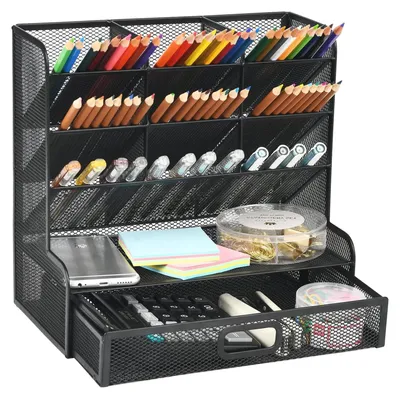 Produktbild von Multifunktionale Schreibtisch-Organizer mit 9 Fächern - Stifthalter für Zuhause und Büro