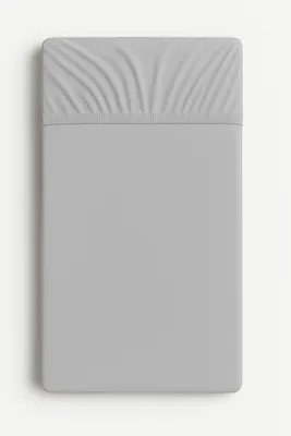 Produktbild von Spannbettlaken aus Jersey-Baumwolle für ein Kinderbett 140 x 70 cm - grau