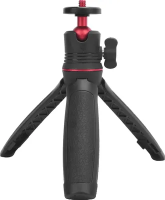 Immagine prodotto di Treppiede da tavolo estensibile in silicone ABS, supporto per selfie stick portatile con vite da 1/4 di pollice per stabilizzatore di fotocamera digitale
