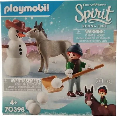 Immagine prodotto di PLAYMOBIL DreamWorks Spirit 70398 Avventura nella neve con Snips e Mr Carrot, playset