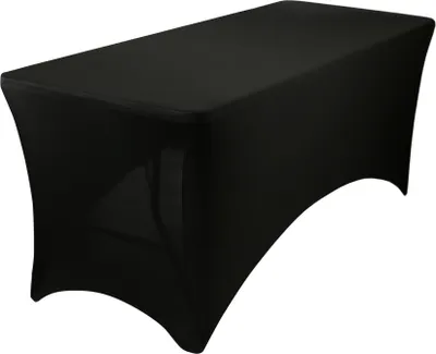 Produktbild von Rechteckige Elasthan-Tischdecke – 180 cm – Schwarz