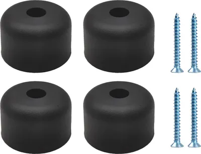 Produktbild von Pieds de Meubles Ronds 4 pièces Pieds de Meuble Noir Ø 50 x H 30 mm Pieds de Canapé Pied pour Meuble Pieds D'armoire avec 4 pièces Vis