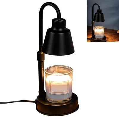 Produktbild von Kerzenwärmer Lampe mit Dimmer, Kerzenwärmerlampe, 50 W, Dimmbar, Vintage-Aromatherapie-Wachsschmelzlicht mit Timer und 2 Glühbirnen, für Wohnzimmer