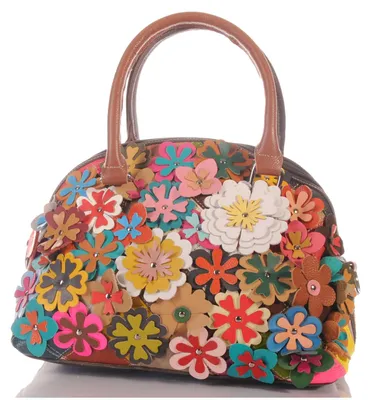 Produktbild von Damen Leder Patchwork Umhänge Henkel Schulter Tasche 30700