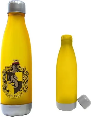 Obrázok produktu pre Fľaša na vodu Hufflepuff 650 ml, odolný dizajn, bez BPA