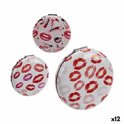 Obrázek produktu pro Kapesní zrcátko 8 x 2,4 x 8 cm rty (12 kusů)