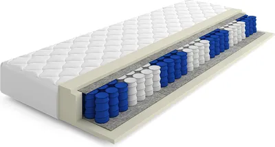 Produktbild von MR GROUP Matratze POCKET für Bett 140 x 200 cm Taschenfederkern, Filz, Höhe 17 cm H3 mit Komfortschaum Härtegrad H3 mit waschbarem Bezug, Mikrofaser