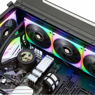 Produktbild von Thermaltake TT Toughliquid Ultra 420, All-in-One-Flüssigkeitskühler, 500 RPM, 2000 RPM, Schwarz