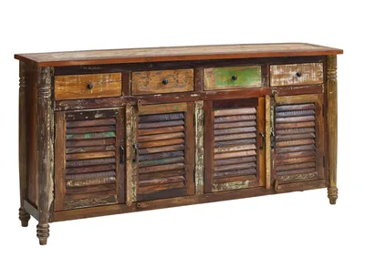 Immagine prodotto di MASSIVMOEBEL24 | credenza in legno di Legno riciclato 183x42x90 multicolore laccato FABLE #17