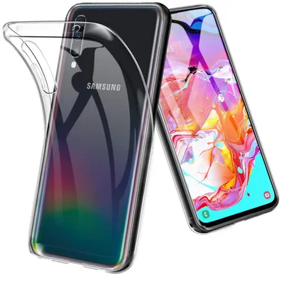 Zdjęcie produktu dla Etui na telefon komórkowy Samsung Galaxy A70 silikonowe przezroczyste
