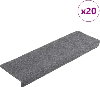 Zdjęcie produktu dla Maty na schody samoprzylepne 20 szt. 65x21x4 cm Jasnoszary prostokątny brzeg