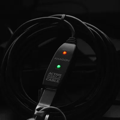 Produktbild von Axagon ADR-205 USB 2.0 A-M -> A-F aktives Verlängerungs‑/Repeater‑Kabel 5m, 5 m, USB A, USB A, USB 2.0, 0,48 Gbit/s, Schwarz