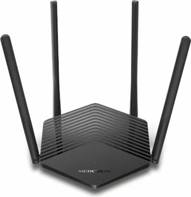 Image de MERCUSYS AX1500 WiFi 6 Router | MR60X | 802.11ax | 1201+300 Mbit/s | 10/100/1000 Mbit/s | Ethernet LAN (RJ-45) ports 2 | Mesh Support No | MU-MiMO Yes | No mobile broadband | Antenna type External