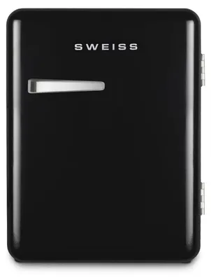 Mini-Kühlschrank 31 l Retro-Design leise 24 dB Schwarz