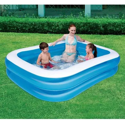Zdjęcie produktu dla Bestway Aufblasbarer Kinderpool - Rechteckig - 201 x 150 x 51 cm - Blau