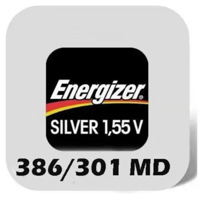 Produktbild von Energizer 301/386, Einwegbatterie, Siler-Oxid (S), 1,55 V, 1 Stück(e), 130 mAh, Silber