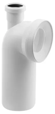 Produktbild von WC-Anschlussbogen 90, mit Anschluss, 110mm