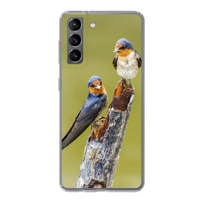 Produktbild von MuchoWow® Handyhülle Schutzhülle Hülle für Samsung Galaxy S21 Vögel - Zweig - Porträt Silikon Softcase Handy Hülle - Softcase