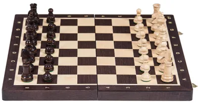 Produktbild von SQUARE Holzschach "Turniejowe Nr 4 Wenge" mit Gewichtsfiguren