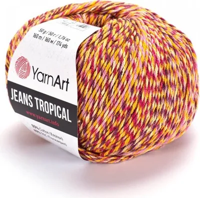 Produktbild von Yarn Art Jeans Tropical 613 Multi Strickgarn