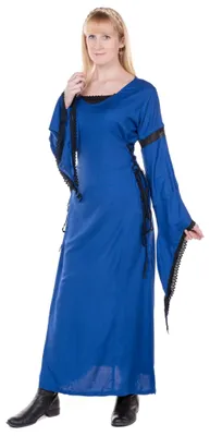 Produktbild von Burgfäulein Kleid mit Trompetenärmeln blau Größe: 3XL