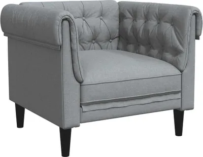 Produktbild von vidaXL Chesterfield-Sessel Hellgrau Stoff