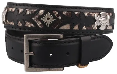 Produktbild von Originalbelts Herren Leder Gürtel 2980 Schwarz/Python
