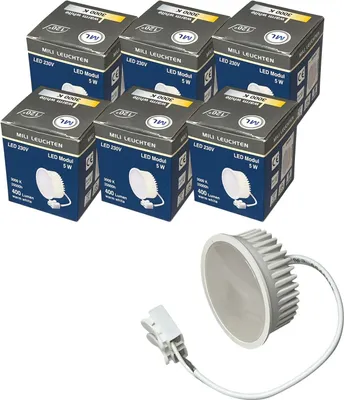 Obrázok produktu pre LED modul pre vstavané bodové svietidlá Plochý 5W produkuje 40W 400 lúmenov 120° uhol vyžarovania 3000K-4000K Nastaviteľná stmievateľnosť19022