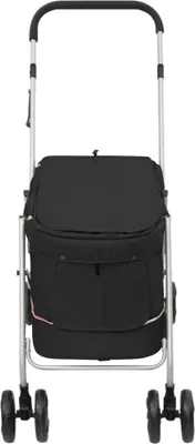 Obrázok produktu pre vidaXL Kočík pre psa skladací čierny 100x49x96 cm Plátno