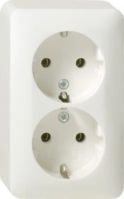 Produktbild von GIRA 078013 SCHUKO-Doppelsteckdose AP Reinweiß