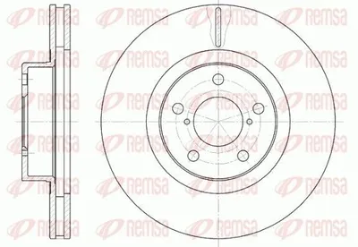 Produktbild von 2x REMSA Bremsscheibe 6715.10 vorne für TOYOTA GT 86 Coupe (ZN6_) 276mm 57mm