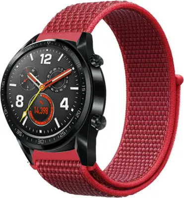 Produktbild von Strap-it Huawei Watch GT 2 Nylon Armband (Rot)