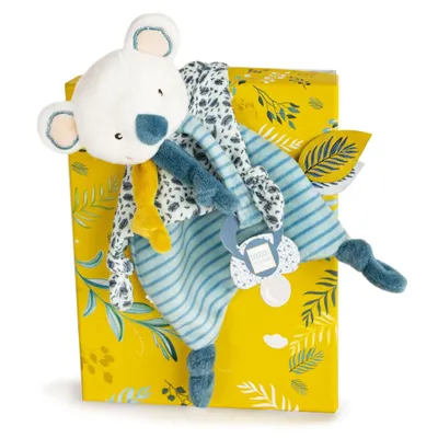 Obrázek produktu pro Doudou Dárková sada - Hračka s úchytem na dudlík koala Yoca 20 cm